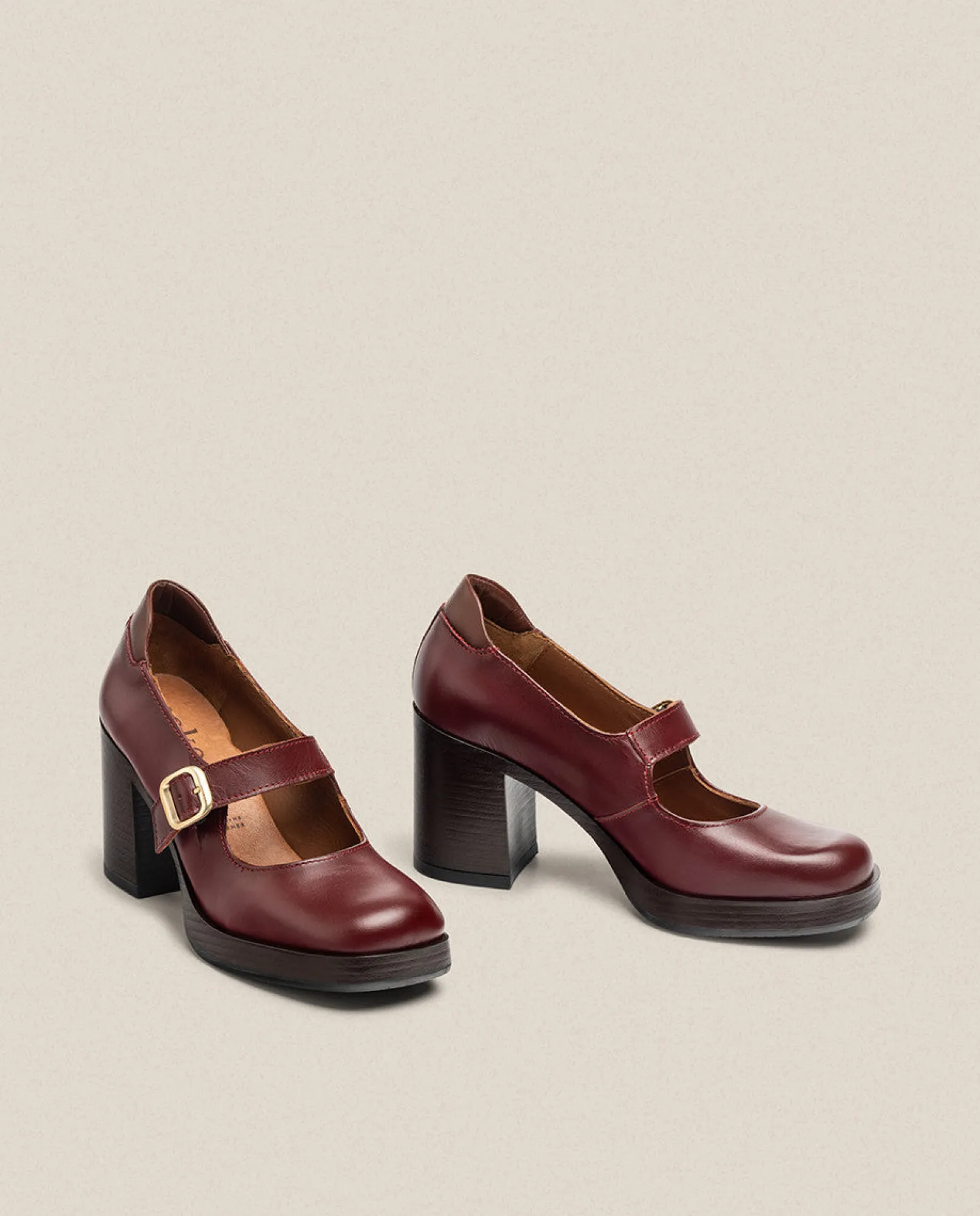 Heeled Shoe KOLIN-010 Burgundy
