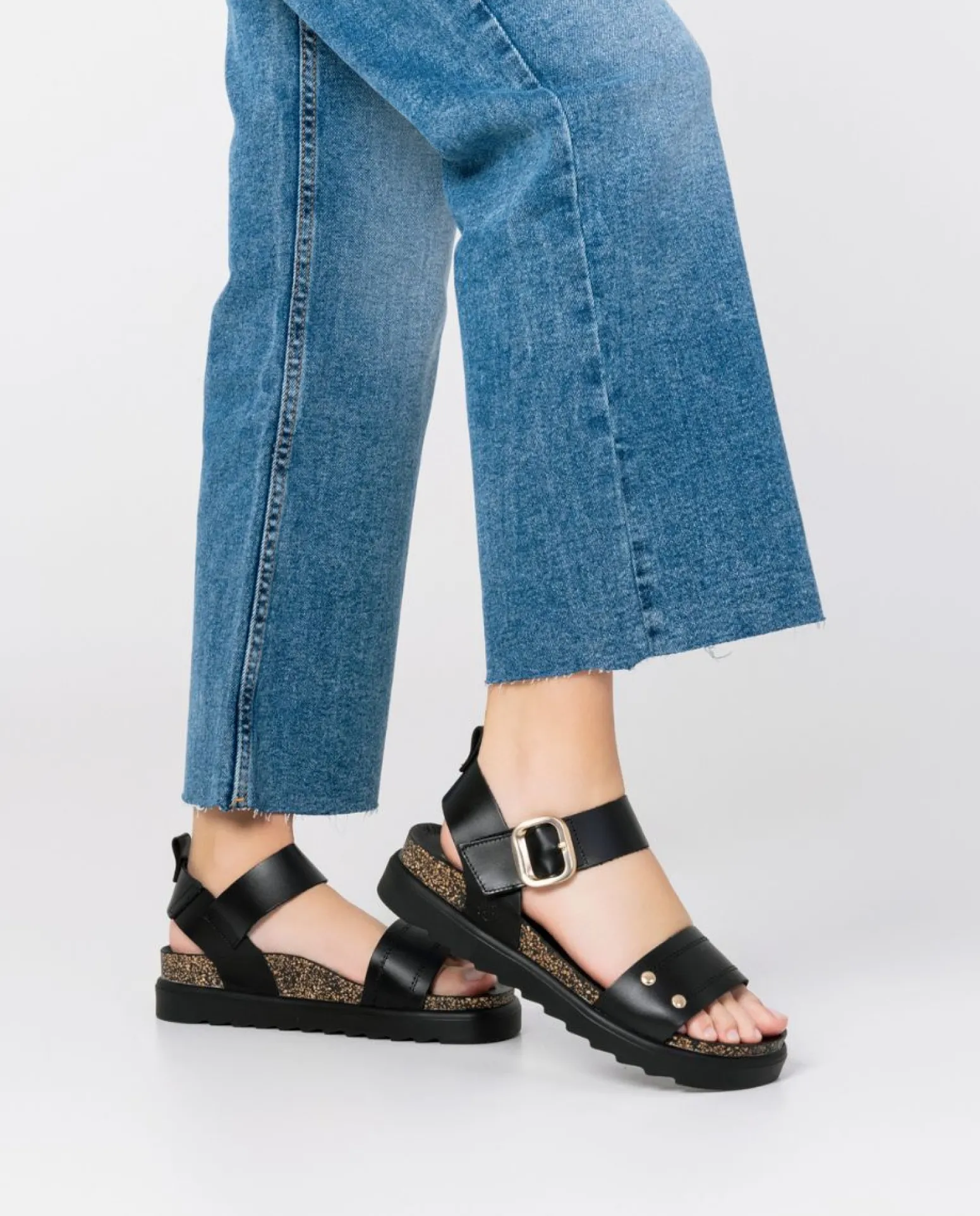 Platform Sandal TUNEZ-128 Black