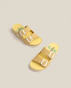 Platform Sandal West 003 Yellow
