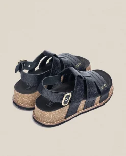 Sandalia De Plataforma Oca 007 Negro