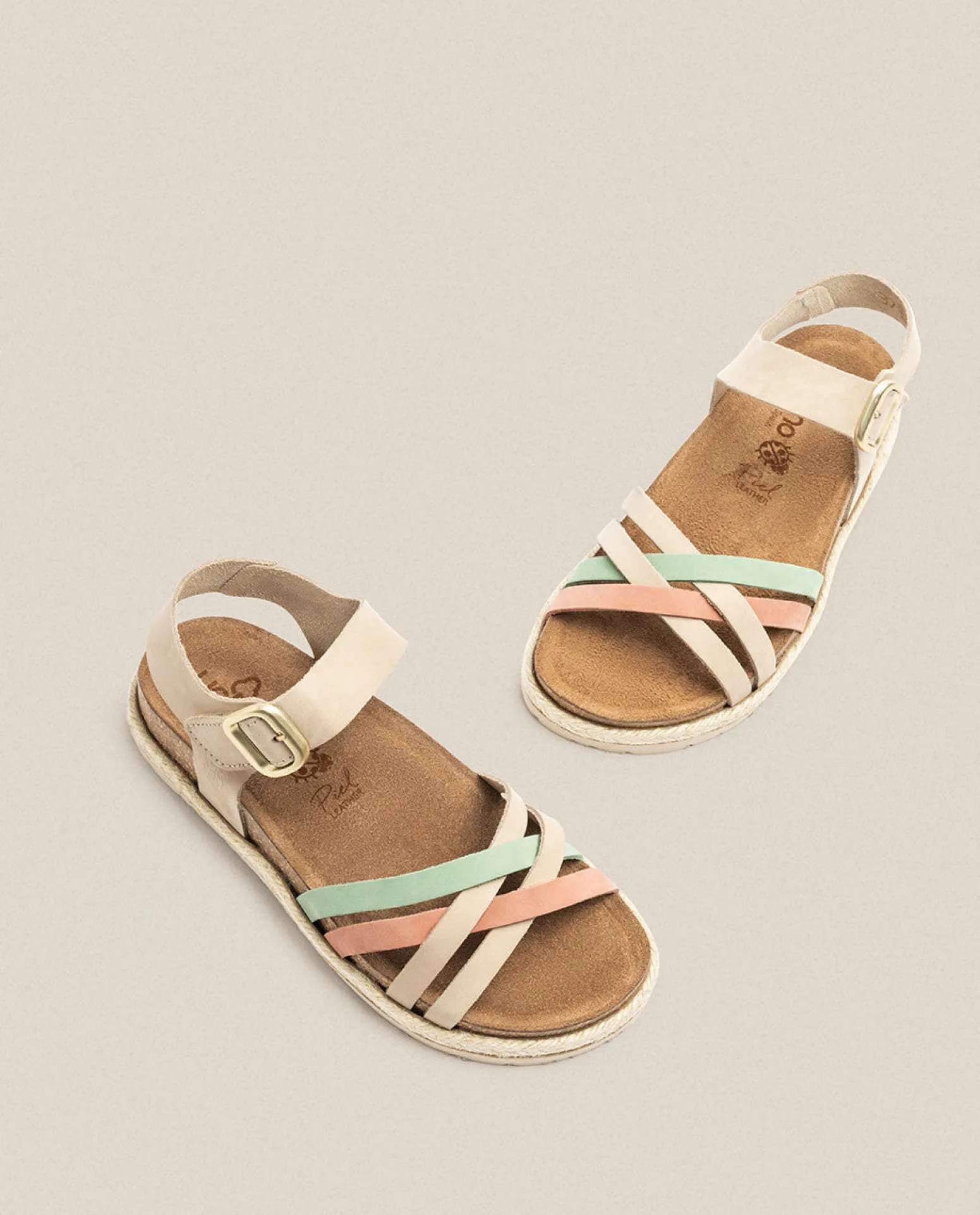 Sandalia Plana Arena 001 Beige