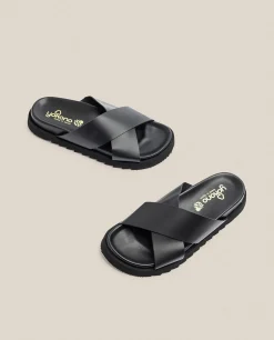 Sandalia Plana Man 003 Negro