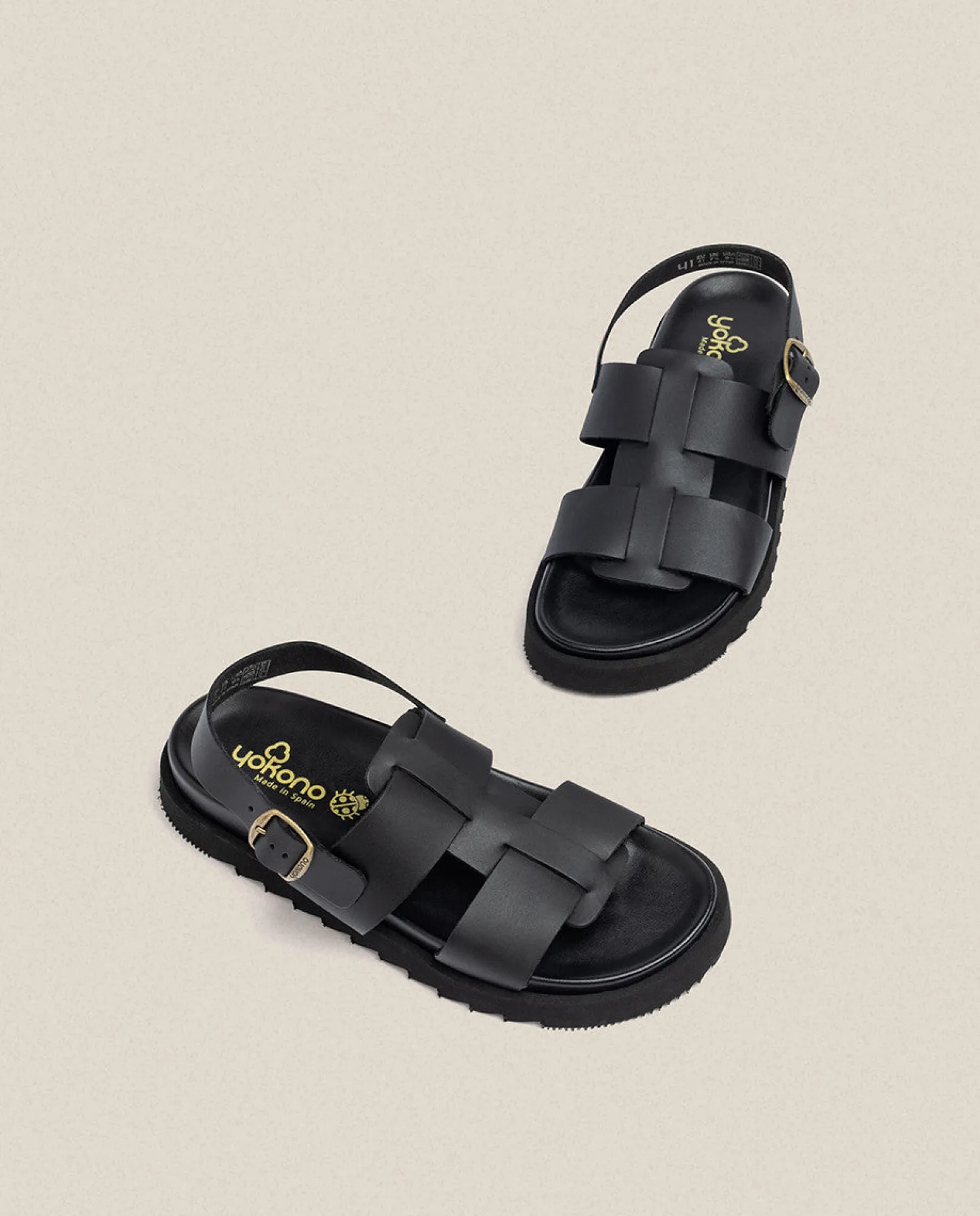 Sandalia Plana Man 002 Negro