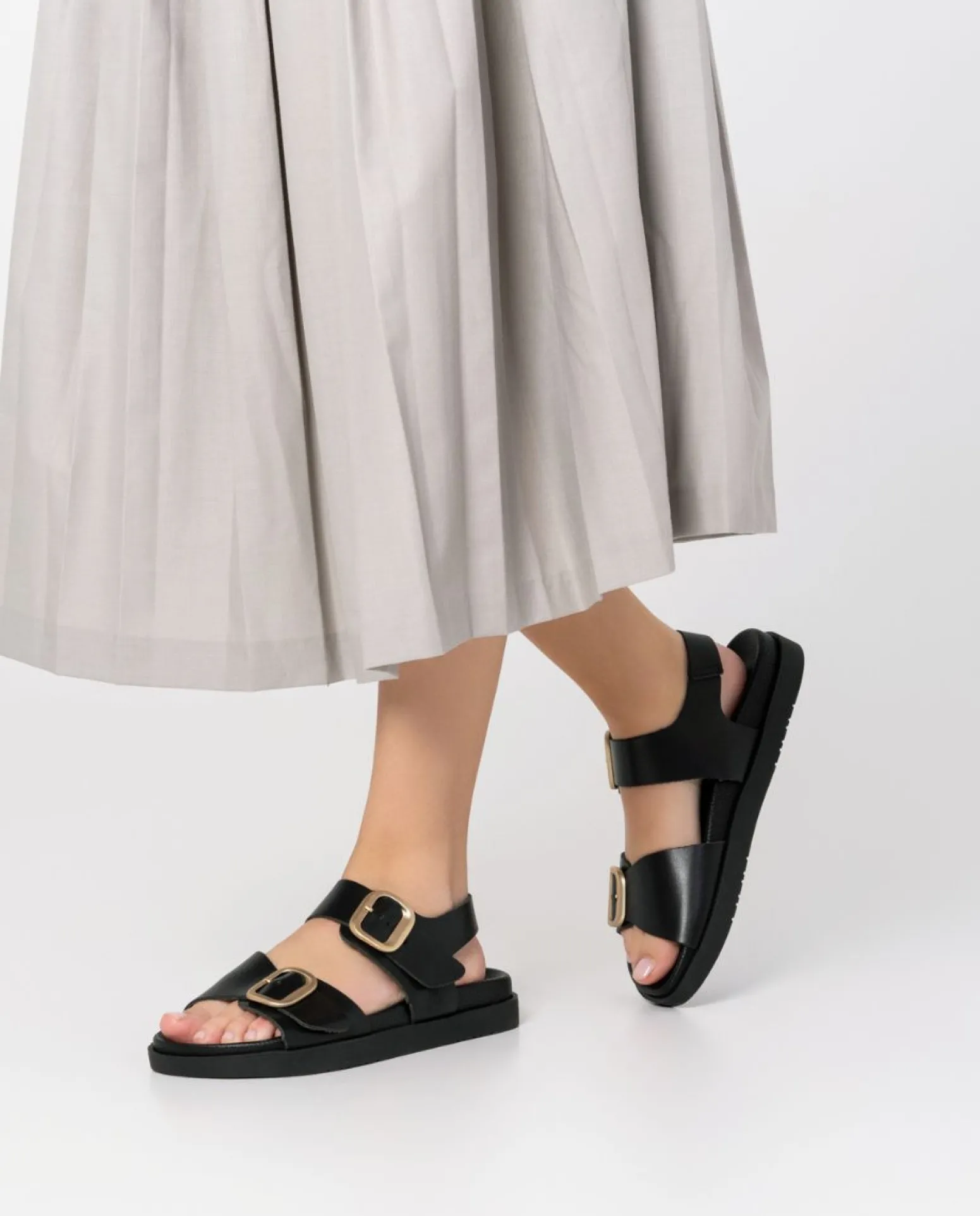 Sandalia Plana Morena 002 Negro