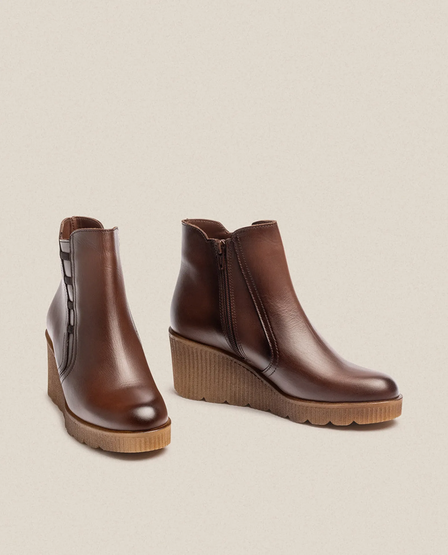 Wedge Ankle Boot MADONA-006 Brown