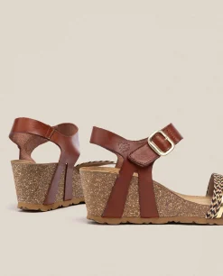 Wedge Sandal CADIZ-306 Brown