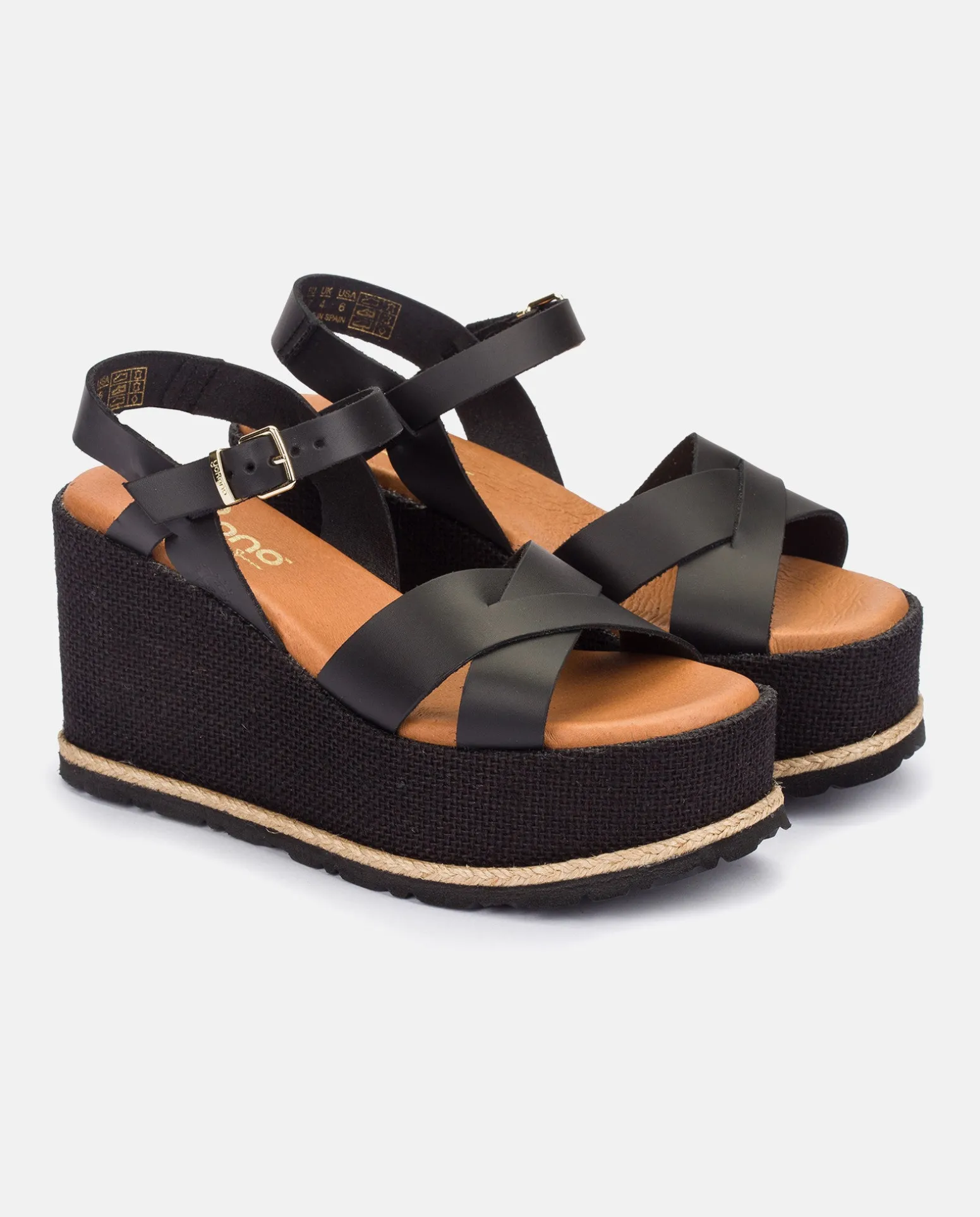 Wedge Sandal LANZAROTE-003 Black