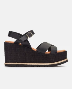 Wedge Sandal LANZAROTE-003 Black