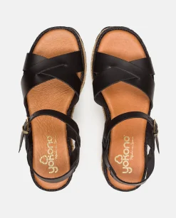 Wedge Sandal LANZAROTE-003 Black