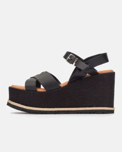 Wedge Sandal LANZAROTE-003 Black
