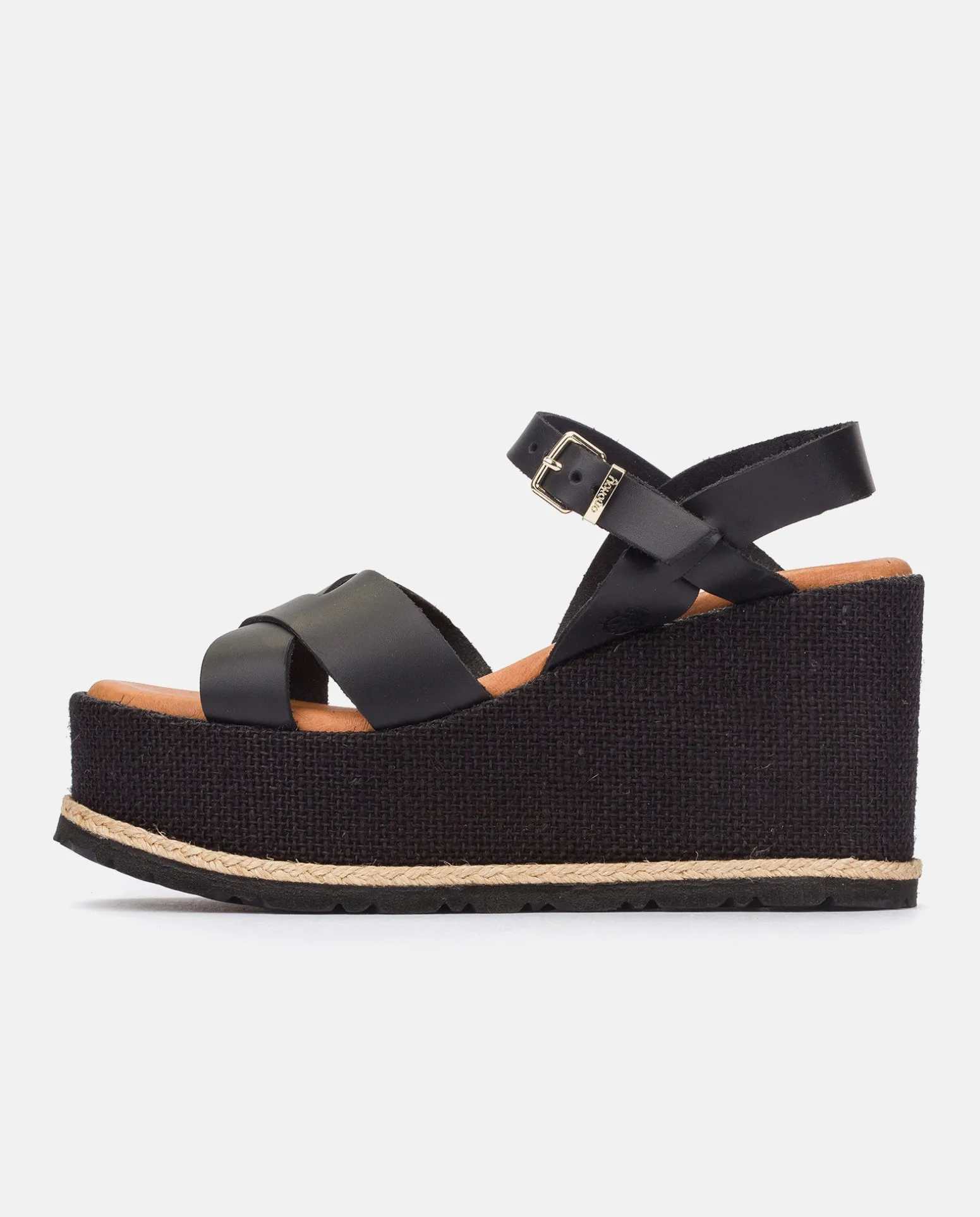 Wedge Sandal LANZAROTE-003 Black