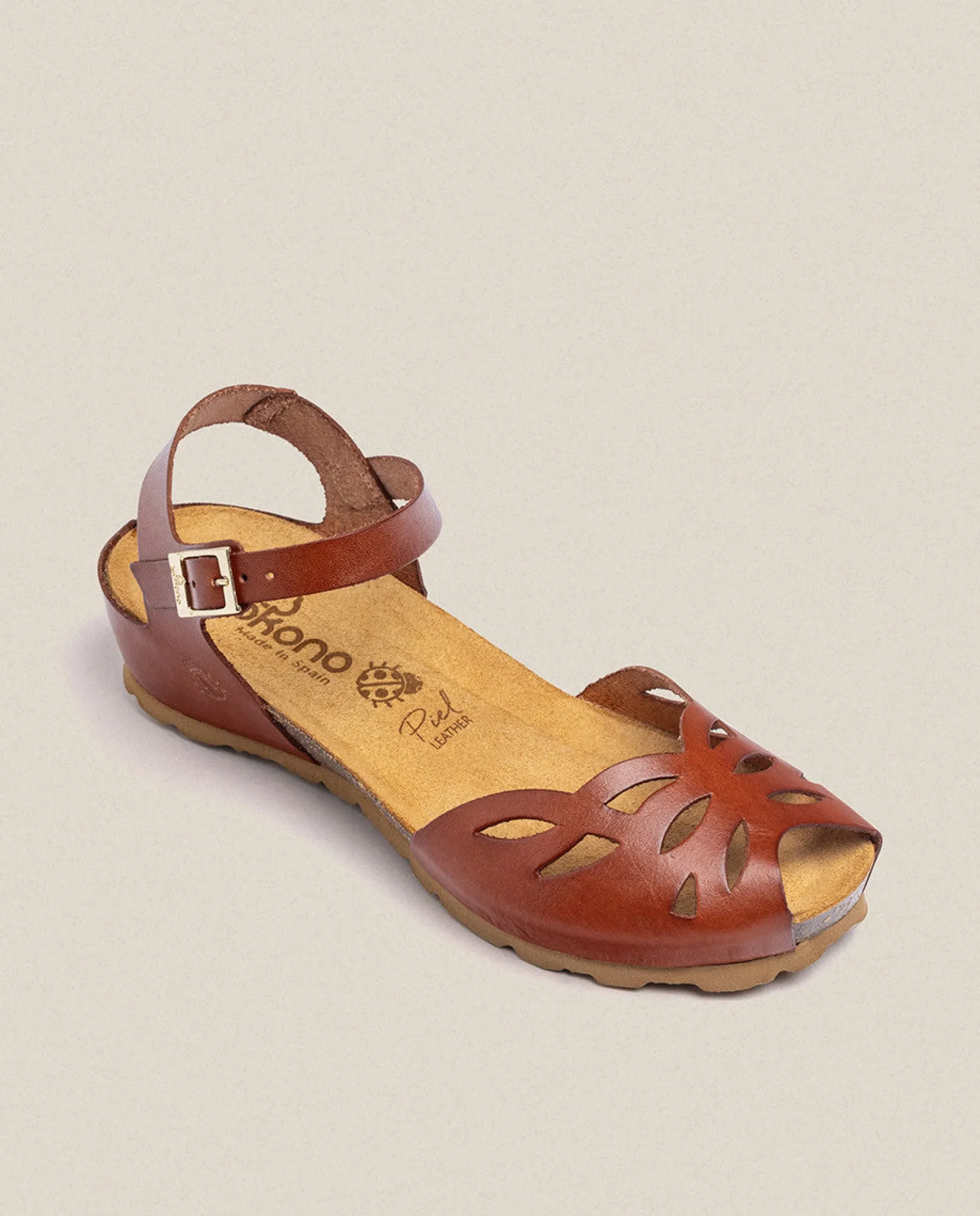 Wedged Sandal MONACO-003 Brown
